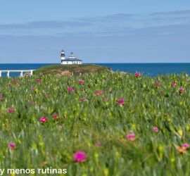 Faro Punta Pancha, el más oriental de los faros de Galicia