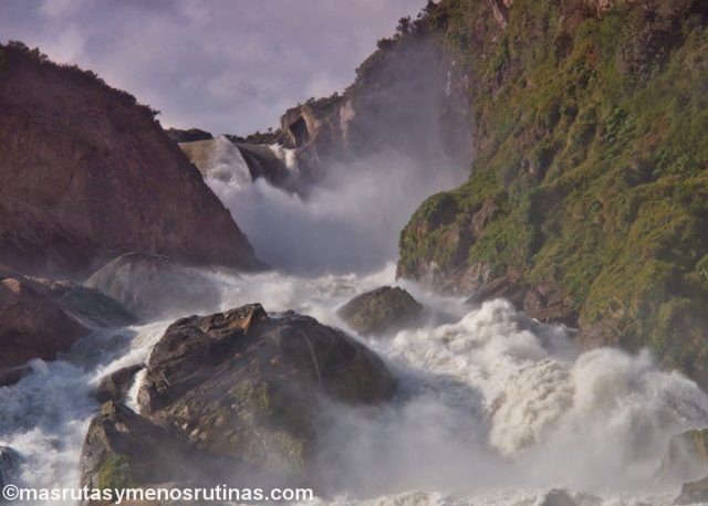 Salto del río Ibáñez en Villa Cerro Castillo