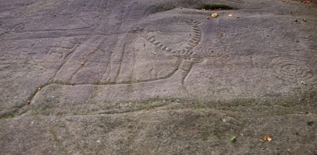 Petroglifos en el Parque Arqueolóxico da Arte rupestre de Campo Lameiro