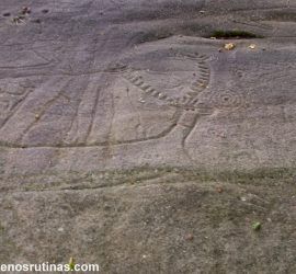 Petroglifos en el Parque Arqueolóxico da Arte rupestre de Campo Lameiro