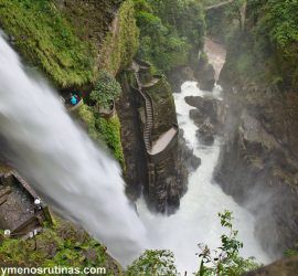 El Pailón del Diablo en la ruta de las cascadas de Baños a Puyo