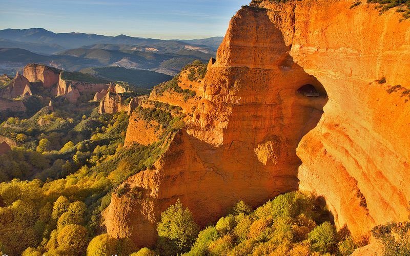 Las Médulas en otoño desde el Mirador de Orellán