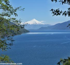 Lago Caburgua y volcán Villarrica