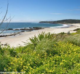 Playa de Pragueira en el Sendero Litoral Montalvo-Major-Faxilda (Sanxenxo)