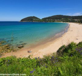 Praia da Arena en la costa de Viveiro