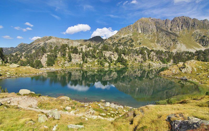Lagunas del Circo de Colomers en Pirineos