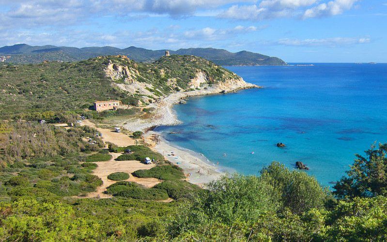 Cala Usai en Cabo Carbonara _sudeste de Cerdeña