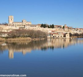 Vista de Zamora sobre el Duero