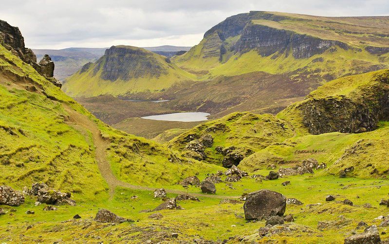 Quiraing en la península Trottenish de la Isla de Skye