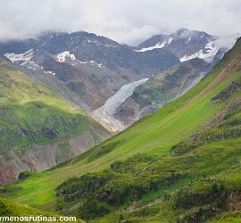 Glaciar en el Valle de Kaunertal (Alpes del Tirol en Austria)