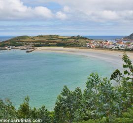 Vista de Espasante en el Camino Natural del Cantábrico hacia Ortigueira