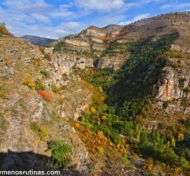 Cañón del Leza en la comarca de Cameros de La Rioja
