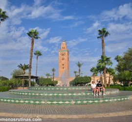 Marrakech, vista de la mezquita Koutubia