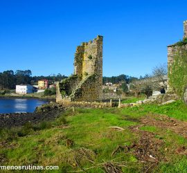 Torres do Oeste en el paseo fluvial de Catoira