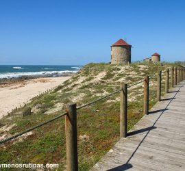 Molinos de Esposende en la etapa 3 del camino portugués de la costa