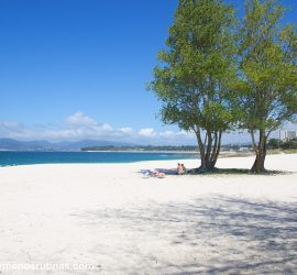 Praia do Vao en la etapa 8 del Camino portugués de la costa de Nigrán a Vigo