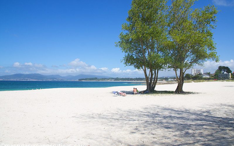Praia do Vao en la etapa 8 del Camino portugués de la costa de Nigrán a Vigo