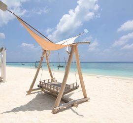 Playa en la isla de Rasdhoo (Maldivas)