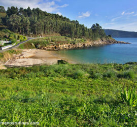 Playa de Cariño en la ría de Ferrol