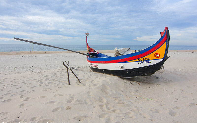 Moliceiro en la playa de Torreira