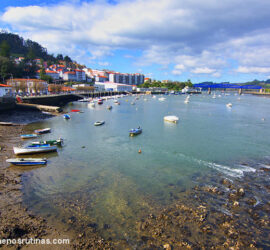 Puerto de Pontedeume en el paseo costero de Cabanas a Miño