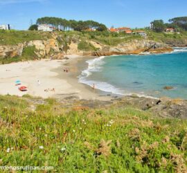 Playa de Caneliñas en la caminata de Playa da Lanzada a Sanxenxo
