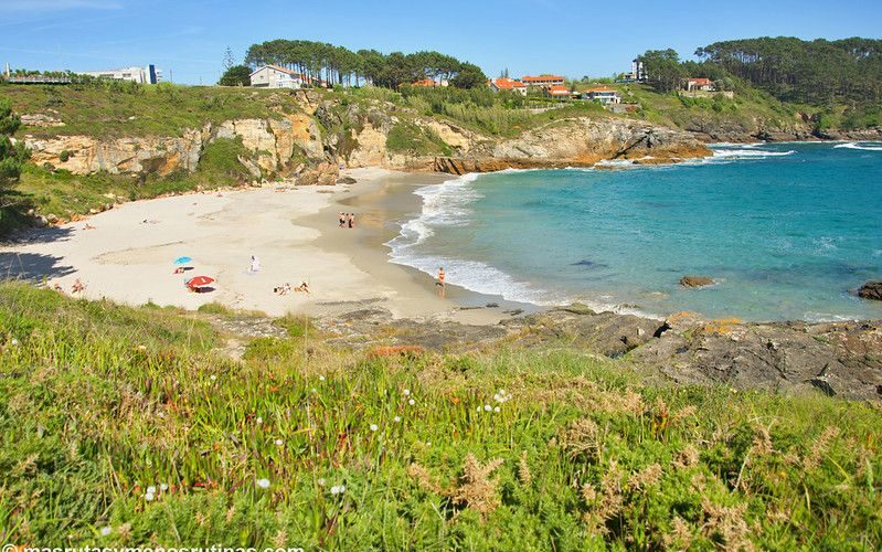 Playa de Caneliñas en la caminata de Playa da Lanzada a Sanxenxo